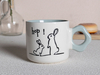 Tasse à café de Pâques vibrante avec poignée colorée