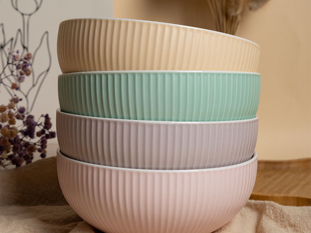 Bols en céramique colorés modernes pour un usage quotidien