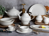 Ensembles de dîner en porcelaine tendre de haute qualité pour hôtel et restaurant
