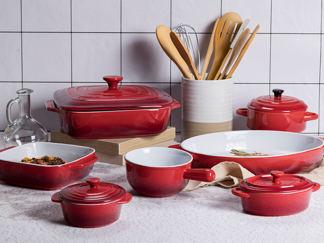 Nouveautés Ustensiles de cuisine en céramique rouge