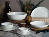 Nouvel ensemble de dîner en porcelaine d'os de couleur unie
