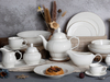 Ensembles de dîner en porcelaine tendre de haute qualité pour hôtel et restaurant